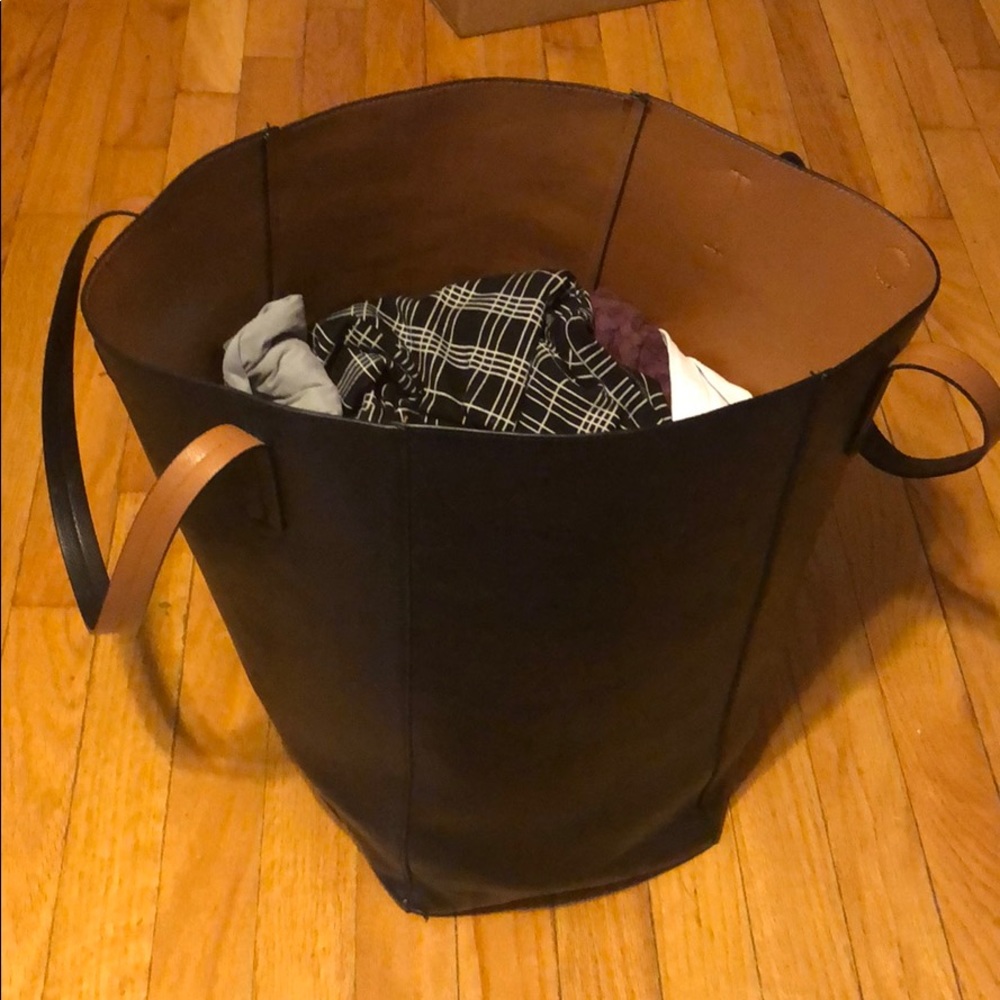 Black Leather Weekender